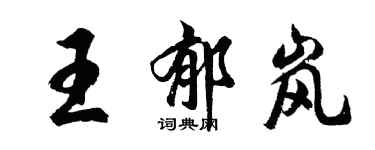 胡问遂王郁岚行书个性签名怎么写