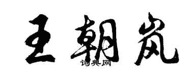 胡问遂王朝岚行书个性签名怎么写
