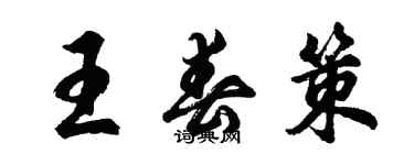 胡问遂王春策行书个性签名怎么写