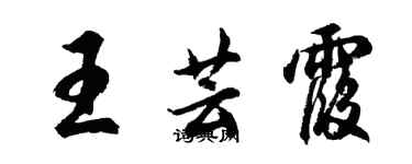 胡问遂王芸霞行书个性签名怎么写