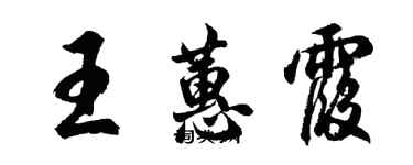 胡问遂王蕙霞行书个性签名怎么写
