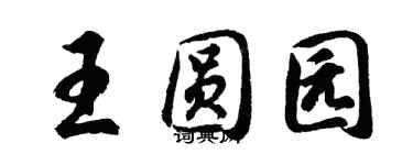 胡问遂王圆园行书个性签名怎么写