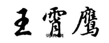 胡问遂王霄鹰行书个性签名怎么写