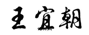 胡问遂王宜朝行书个性签名怎么写