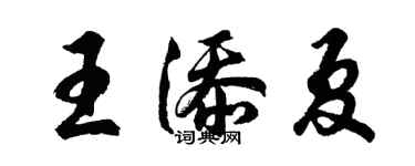 胡问遂王添夏行书个性签名怎么写