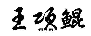 胡问遂王项鲲行书个性签名怎么写