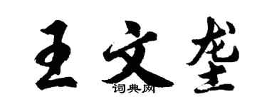 胡问遂王文垄行书个性签名怎么写