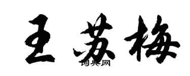 胡问遂王苏梅行书个性签名怎么写