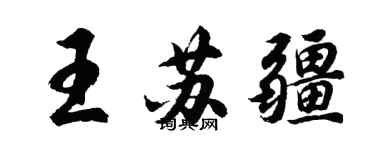 胡问遂王苏疆行书个性签名怎么写