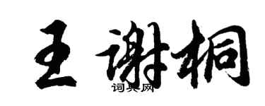 胡问遂王谢桐行书个性签名怎么写
