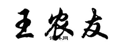 胡问遂王农友行书个性签名怎么写