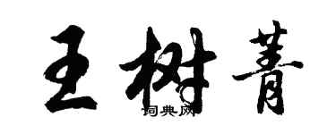胡问遂王树菁行书个性签名怎么写