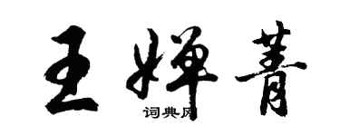 胡问遂王婵菁行书个性签名怎么写