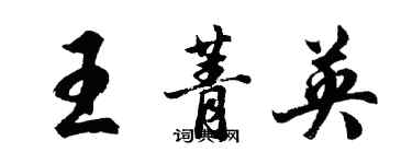 胡问遂王菁英行书个性签名怎么写