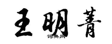 胡问遂王明菁行书个性签名怎么写