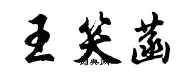 胡问遂王笑菡行书个性签名怎么写