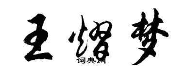 胡问遂王熠梦行书个性签名怎么写