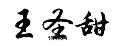 胡问遂王圣甜行书个性签名怎么写