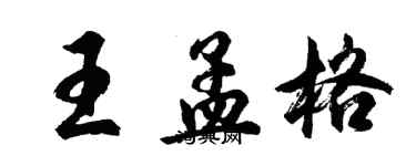 胡问遂王孟格行书个性签名怎么写