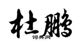 胡问遂杜鹏行书个性签名怎么写