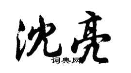 胡问遂沈亮行书个性签名怎么写