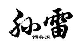 胡问遂孙雷行书个性签名怎么写