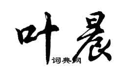 胡问遂叶晨行书个性签名怎么写