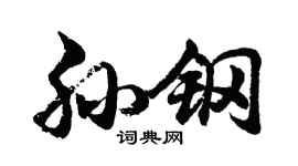 胡问遂孙钢行书个性签名怎么写