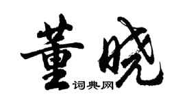 胡问遂董晓行书个性签名怎么写