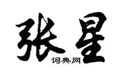 胡问遂张星行书个性签名怎么写