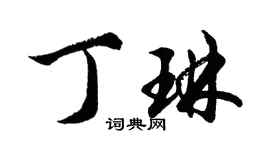 胡问遂丁琳行书个性签名怎么写