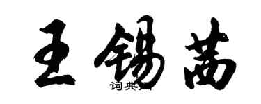 胡问遂王锡茜行书个性签名怎么写