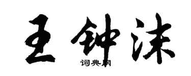 胡问遂王钟沫行书个性签名怎么写
