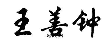 胡问遂王善钟行书个性签名怎么写