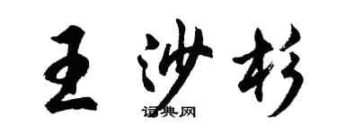 胡问遂王沙杉行书个性签名怎么写