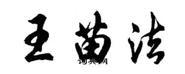 胡问遂王苗法行书个性签名怎么写