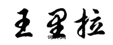 胡问遂王里拉行书个性签名怎么写