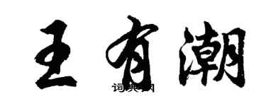 胡问遂王有潮行书个性签名怎么写