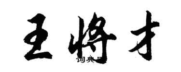 胡问遂王将才行书个性签名怎么写