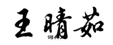 胡问遂王晴茹行书个性签名怎么写