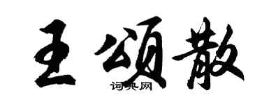 胡问遂王颂散行书个性签名怎么写