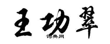 胡问遂王功翠行书个性签名怎么写