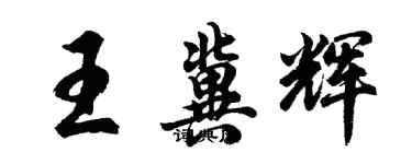 胡问遂王冀辉行书个性签名怎么写