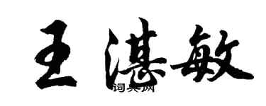 胡问遂王湛敏行书个性签名怎么写