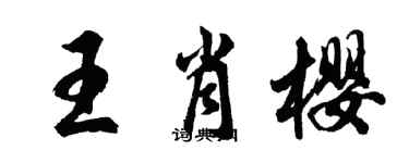 胡问遂王肖樱行书个性签名怎么写