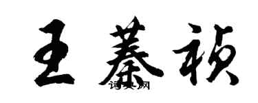 胡问遂王蓁祯行书个性签名怎么写