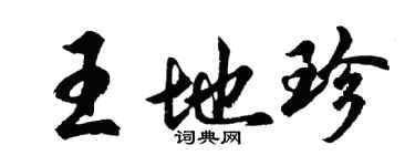 胡问遂王地珍行书个性签名怎么写