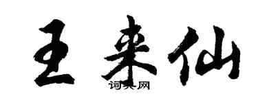 胡问遂王来仙行书个性签名怎么写
