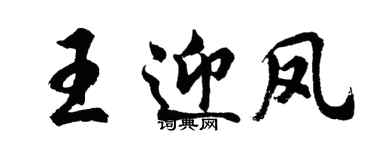 胡问遂王迎凤行书个性签名怎么写