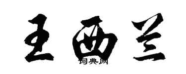 胡问遂王西兰行书个性签名怎么写